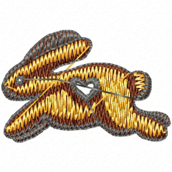 Rabbits Embroidery Design 6